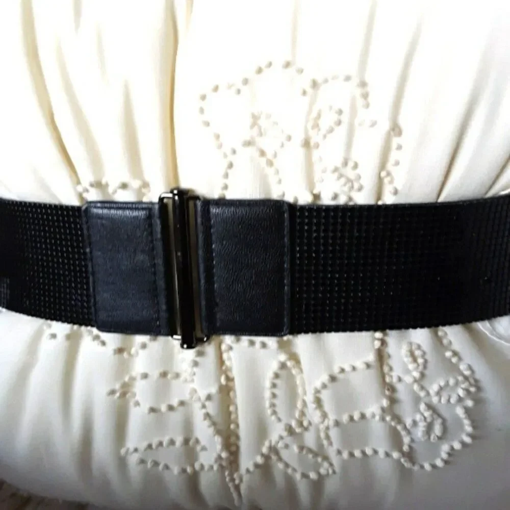 Express Women's Beaded Black Adjustable Waist Belt size XS/S